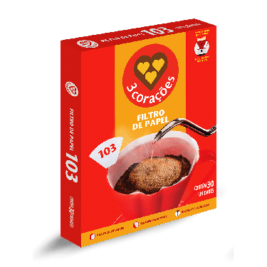 Coador Papel 3 Corações 103 30 Unidades