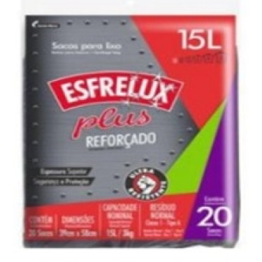 Saco P/Lixo Reforçado 910 Esfrelux 15L