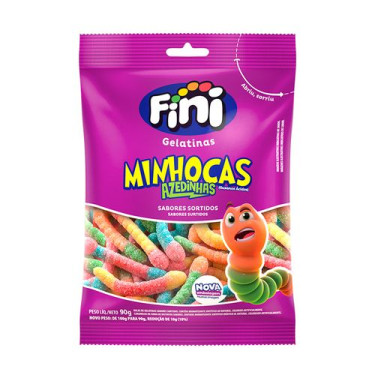 Bala Fini 90g Minhocas Citricas