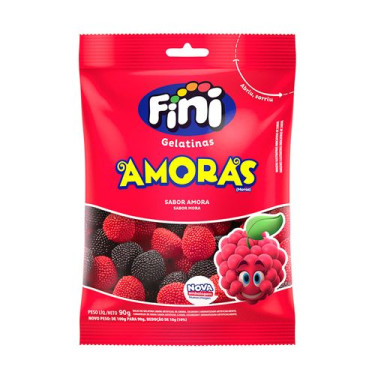 Bala Fini Gelatinas Amoras 90g 