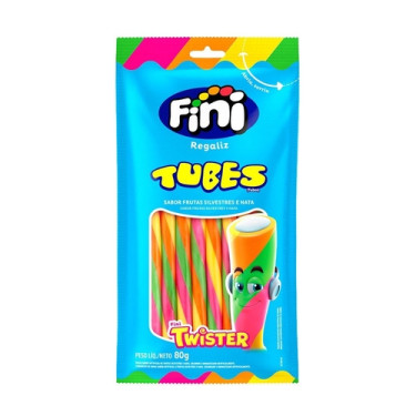 Bala Fini Tubes 80g Frutas Vermelhas Twister