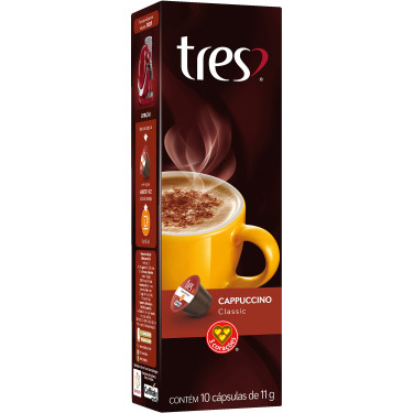 Cápsula Café 3 Corações cappuccino  Classic 10x11g