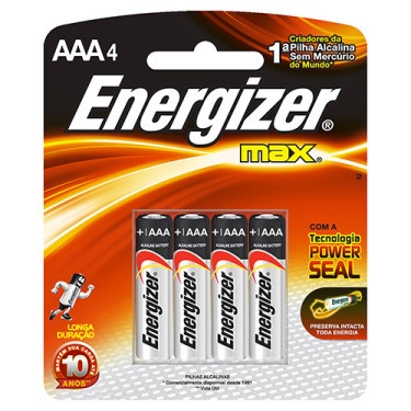 Pilha Max Pal.Aaa4 Energizer