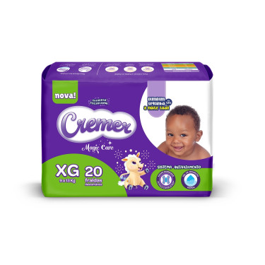 Fralda Descartável Cremer Jumbo Xg 20 Unidades