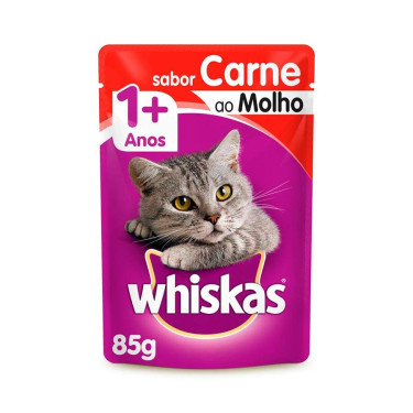 Ração Whiskas 85g Carne Sh