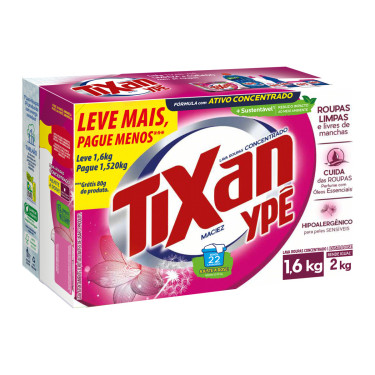 Sabão Po Tixan Ype Maciez LV 1,6KG PG 1,52KG