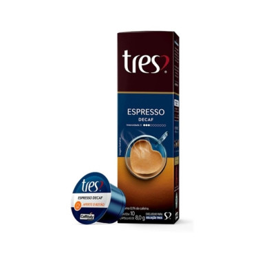 Cápsula Café 3 Corações Expresso Descafeinado 10x8G