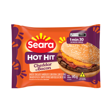 Sanduiche Hot Hit Bacon Cheddar Seara 145g