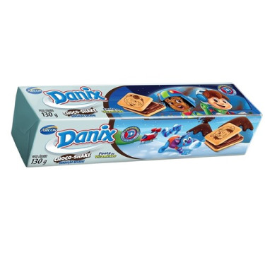 Biscoito Aymore Danix 130G Choco Shake 