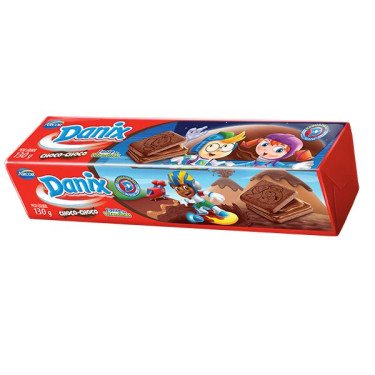 Biscoito Aymore Danix 130G Recheado Choco Choco 