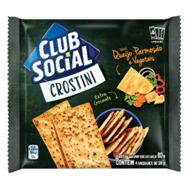 Biscoito club Social 80g Crostini Queijo Vegetais