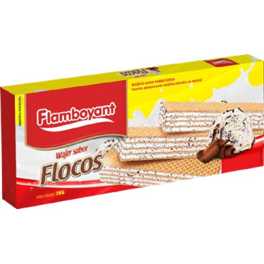 Biscoito Wafer Flamboyant 78g Flocos