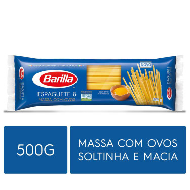 Macarrão Barilla com Ovos 500g Espaguete 8