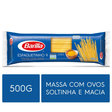 Macarrão Com Ovos Espaguetinho 9 Barilla 500g