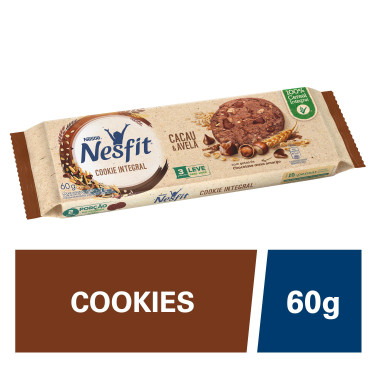 Biscoito Cookies Nesfit Nestle 60g Cacau e Avelâ