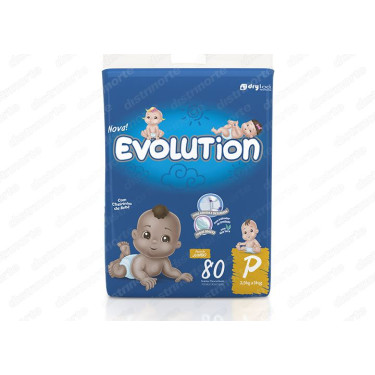 Fralda Descartável Jumbo P Evolution 80un