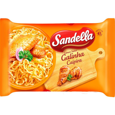 Macarrão Instantâneo Sandella 85g Galinha Caipira 
