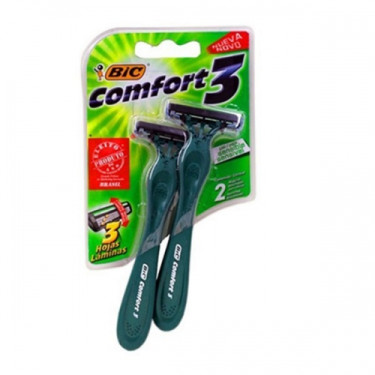 Aparelho Barba Comfort3 Cabeça Móvel Sensitive Bic 2un