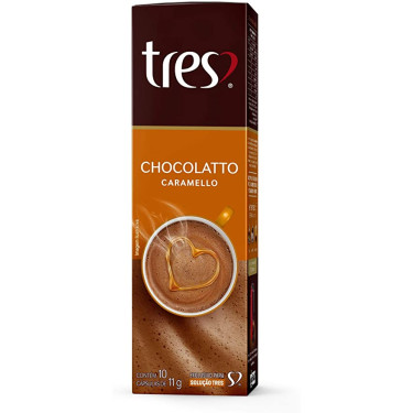 Cápsula Café 3 Corações Chocolatto Caramelo 10x10 5G