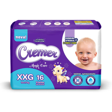 Fralda Descartavel Cremer Jumbo XXG 16 Unidades