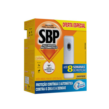 Inseticida SBP aero 250Ml Auto Aparelho Refil Citronela