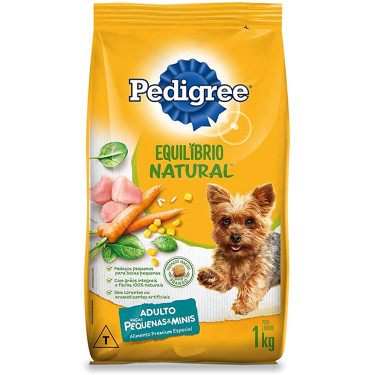 Ração pedigree Adulto Equilíbrio natural Raças Pequenas 1KG