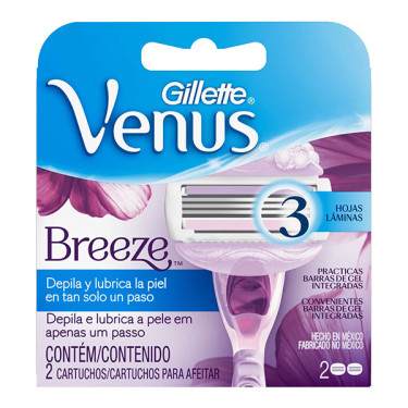 Carga Venus Breeze Gillette 2un