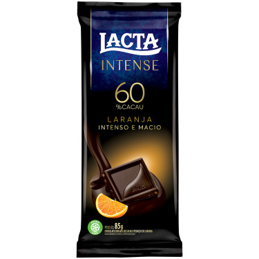 Chocolate Lacta Intense 60% Cacau Laranja 85g