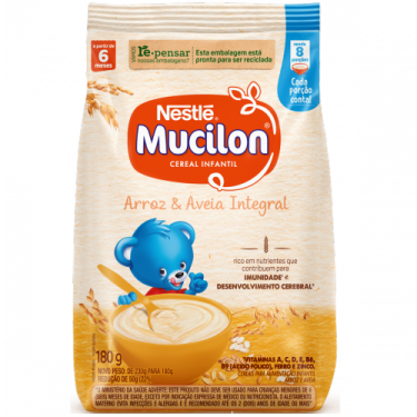 Cereal Arroz Aveia Mucilon 180g