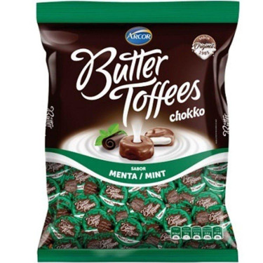 Bala Butter Toffes Chokko Menta Arcor 500g