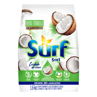 Sabão Pó Surf Cuidado Coco 1,6kg