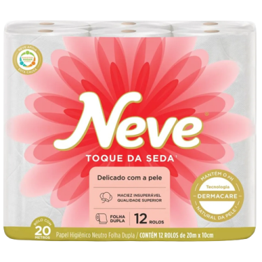 Papel Higiênico Folha Dupla Dermacare Neve 12x20m