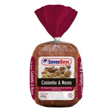 Pão Castanha Nozes Seven Boys 450G