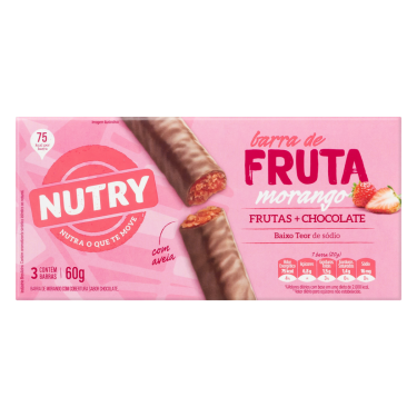 Cereal Barra Nutry 60g Morango Frutas