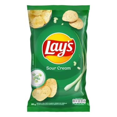 Salgadinho Batata Lays Sour Cream Elma Chips 70g