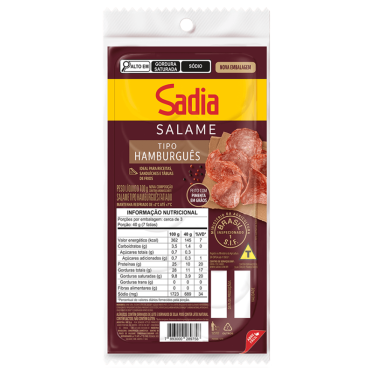 Salame Tipo Hamburguês Fatiado Sadia 100g