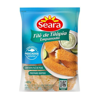 File Tilapia Empanado Seara 400g