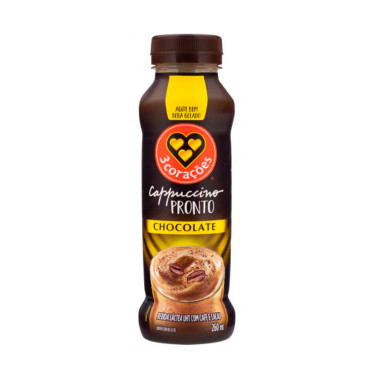 Cappucino 3 Coracoes Pronto Chocolate 260ml