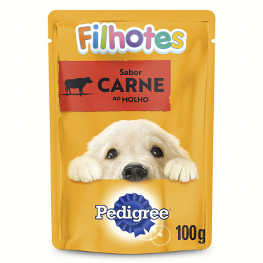 Ração Pedigree 100g Carne ao molho 