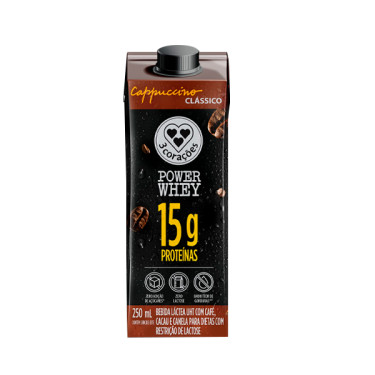 Bebida Lactea Cappucino Whey Class 3 Coracoes 250ml