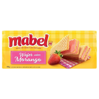 Biscoito Mabel Wafer 115G Morango