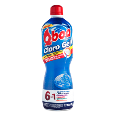 Limpador Cloro Gel Tradicional Qboa 1l