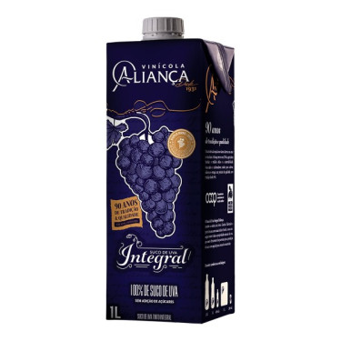 Suco de Uva Integral Tinto  Aliança 1L 