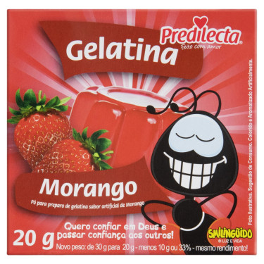 Gelatina Morango Predilecta 20g