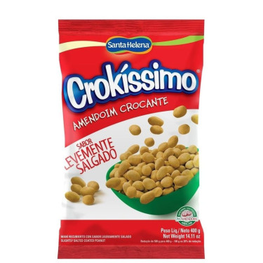Amendoim Crokissimo Santa Helena 400G Levemente Salgado 