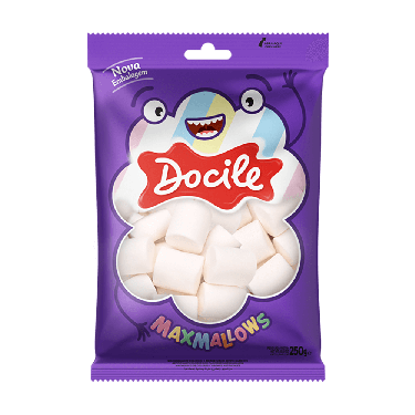 Maxmallows Docile Tubo Branco Baunilha 250g