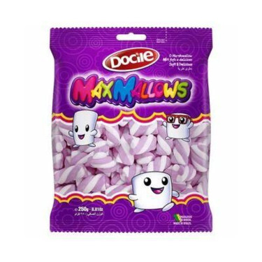 Maxmallows Docile 250G Twist Roxo e Branco