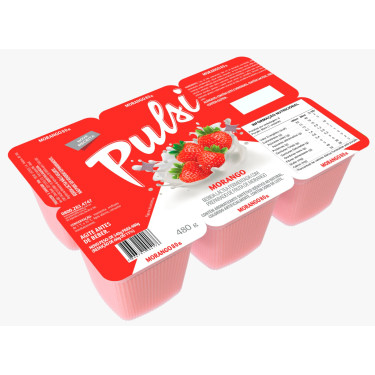 Bebida Láctea Pulsi Morango 480G
