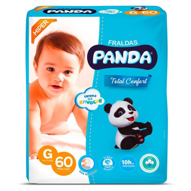 Fralda Descartável Confort Panda 60Unid G