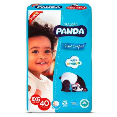 Fralda Descartável Confort Panda 40Unid XXG
